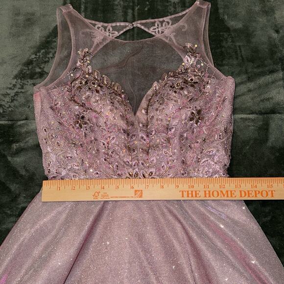 WHITE by SOIEBLU Homecoming Prom Quinceanera Dress Pink Iridescent Size Small - Picture 10 of 11